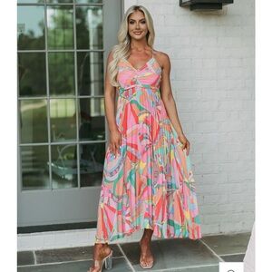 Pleated Maxi Dress